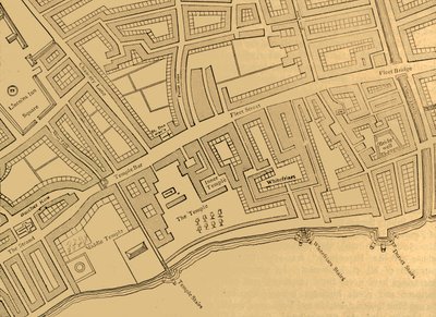 Fleet Street, The Temple, Etc., Fra et kort over London, udgivet 1720, 1897. af Unbekannt