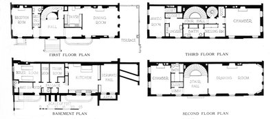 Plantegninger, fru WK Vanderbilts hus, New York City, 1924 af Unbekannt
