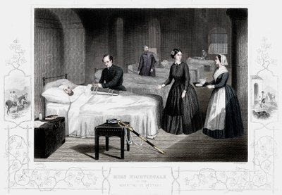Florence Nightingale på hospitalet i Scutari, c1860 af Unbekannt