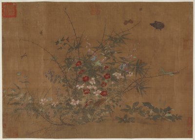 Blomster og insekter, Ming-dynastiet, 1400-tallet. af Unbekannt