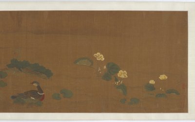 Blomster, ænder og vagtler, 1600-tallet. af Unbekannt