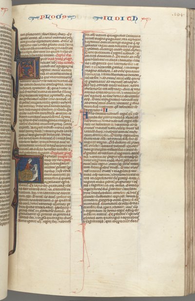 Fol. 194r, Judith, historisk initial A, Judith halshugger Holofernes, ca. 1275-1300. af Unbekannt
