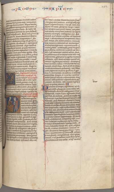 Fol. 251 r, Visdom, historisk initial D, Salomon instruerer en soldat, ca. 1275-1300. af Unbekannt