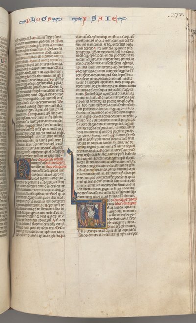 Fol. 273r, Esajas, historisk initial V, Esajas