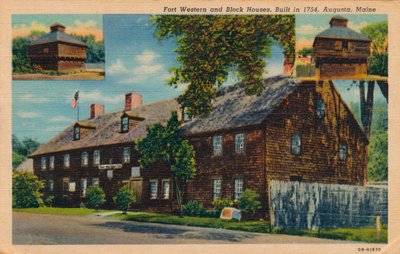 Fort Western og Block Houses, Augusta, Maine, 1920