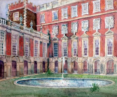 Springvand ved Hampton Court Palace af Unbekannt