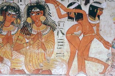 Fragment af vægmaleri fra Nebamuns grav, Theben, Egypten, 18. dynasti, c1350 f.Kr. af Unbekannt