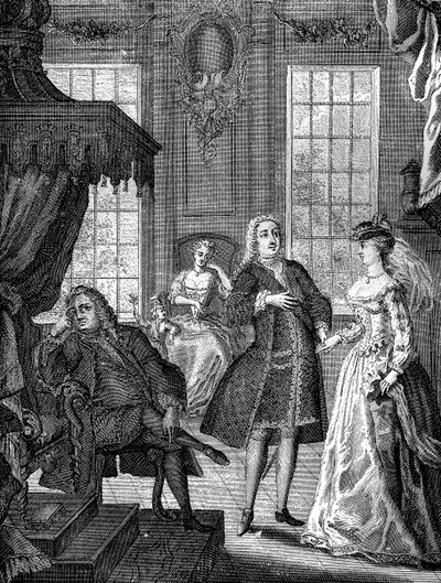 Frederick Prince of Wales og Princess Augusta of Saxe-Gotha, 1736 af Unbekannt