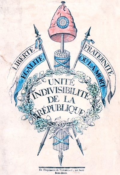 Franske revolution 1789: Republikkens allegoriske emblem af Unbekannt