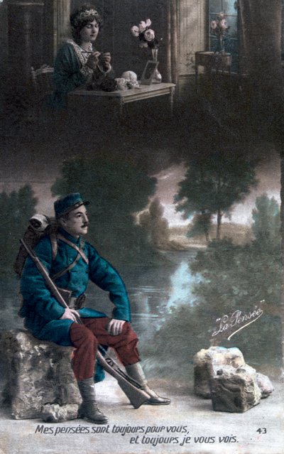 Fransk postkort fra første verdenskrig, 1914-1918 af Unbekannt