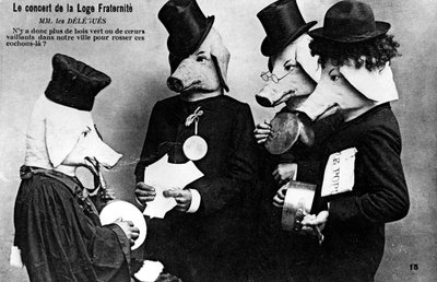 Französische antimasonische Postkarte, 20. Jahrhundert von Unbekannt