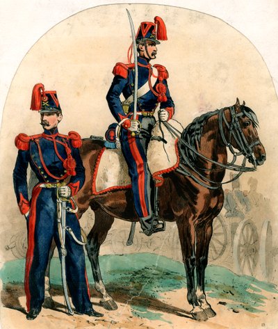 Franske artilleriuniformer, 1800-tallet af Unbekannt