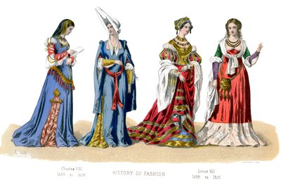 Fransk kostume: Charles VIII, Louis XII, 1882 af Unbekannt
