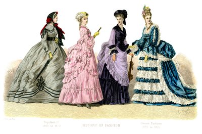 Fransk kostume: Napoleon III, Present Fashions, 1882 af Unbekannt