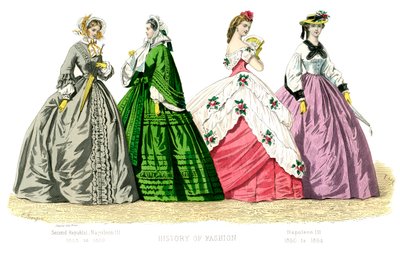 Fransk kostume: Anden Republik, Napoleon III, 1882 af Unbekannt