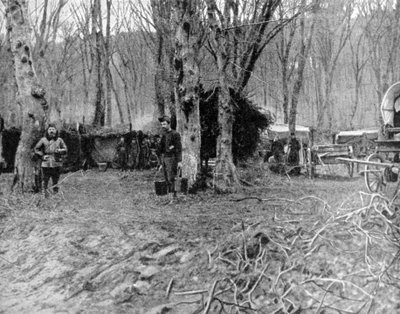 Fransk rasteplads og suppekøkken bag linjerne, Første Verdenskrig, 1915 af Unbekannt