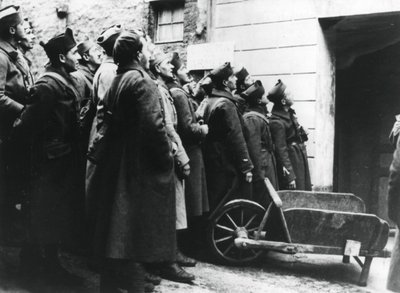 Franske soldater i en hærbiograf, Frankrig, 1940 af Unbekannt