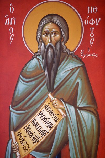 Fresko i hellig kors kirke, Pedoulas. Saint Neophyte, 20150510, Pedoulas, Cypern af Unbekannt