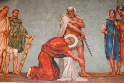 Fresko i St. Pauls kirke: St. Pauls martyrium, Lyon, Frankrig af Unbekannt