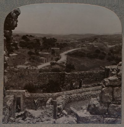 Fra buegang ved Simons hus til Lazarus hus, Bethany, c1900 af Unbekannt