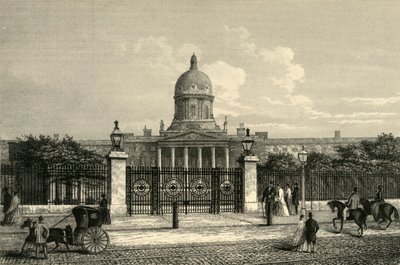 Set forfra af Bethlehem Hospital, c1876. af Unbekannt