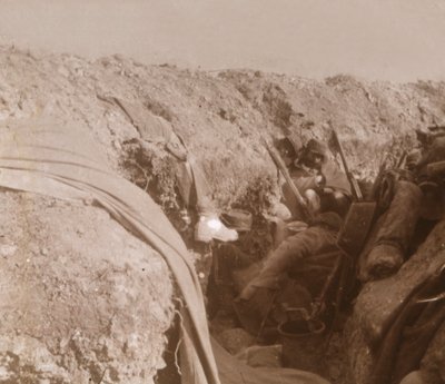 Skyttegrave i frontlinjen, Beauséjour, Nordfrankrig, c1914-c1918 af Unbekannt