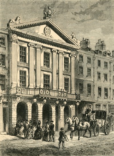 Forsiden af Old Drury Lane Theatre, 1881. af Unbekannt