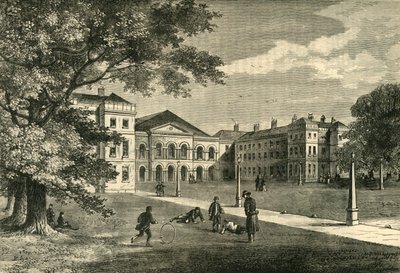 Forsiden af Foundling Hospital, c1876. af Unbekannt