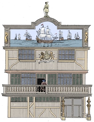 Forsiden af det gamle East India House, London, 1894 af Unbekannt