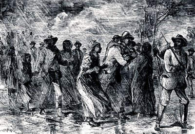 Flygtende slaver, der flygtede fra Maryland til Delaware via Underground Railroad, 1850-1851 af Unbekannt