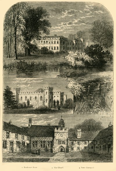 Fulham Palace i 1798, c1878. af Unbekannt