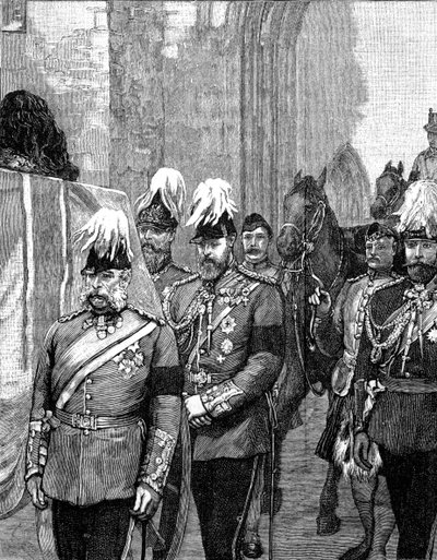 Begravelse af hertugen af Albany: Processionen ind i Windsor Castle, 1884, 1900 af Unbekannt