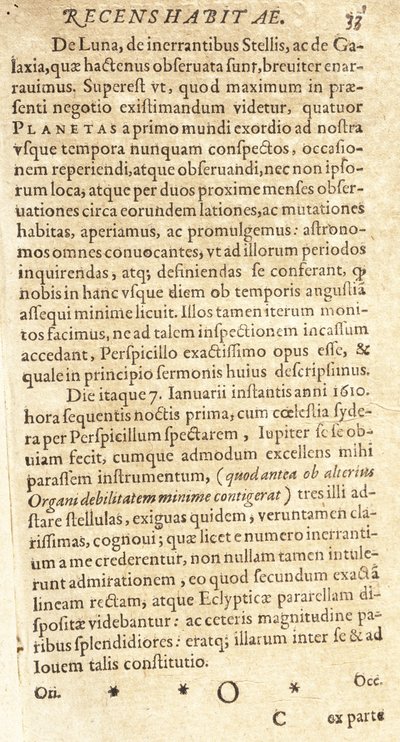 Galileos tegninger af Jupiters satellitter af Unbekannt