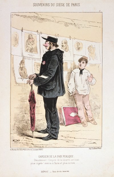 Folkefredens vogter, belejring af Paris, 1870-1871 af Unbekannt