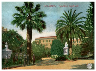 Garibaldi Garden, Palermo, Sicilien, Italien, begyndelsen af det 20. århundrede af Unbekannt