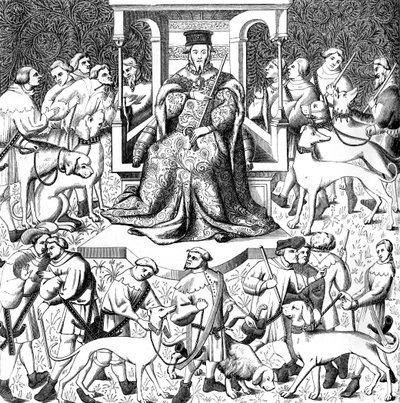Gaston Phoebus underviste i venery, 15. århundrede 1849 af Unbekannt
