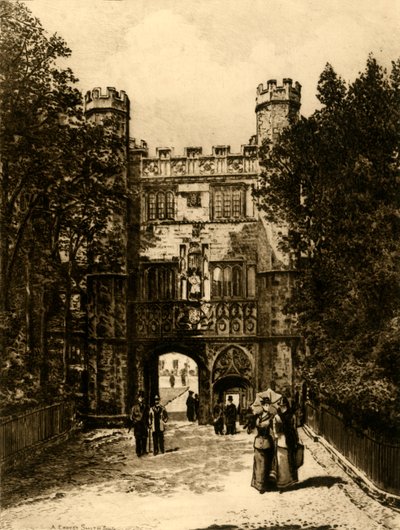 Gateway of Trinity College, Cambridge, 1898. af Unbekannt