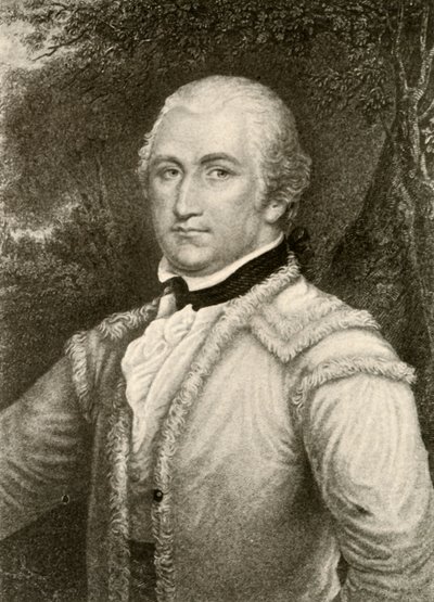 General Daniel Morgan i en bukskindsfrakke fra Virginia Rangers, c1780, 1937. af Unbekannt