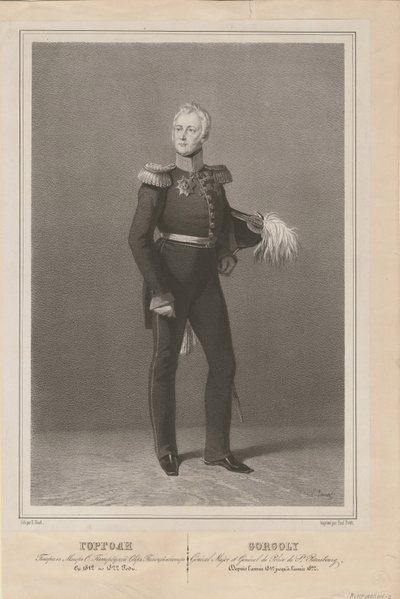 General Ivan Savvich Gorgoli, chefen for St. Petersborgs politi, 1822 af Unbekannt