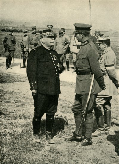 General Joseph Joffre og kong Albert I, Første Verdenskrig, c1915, c1920. af Unbekannt