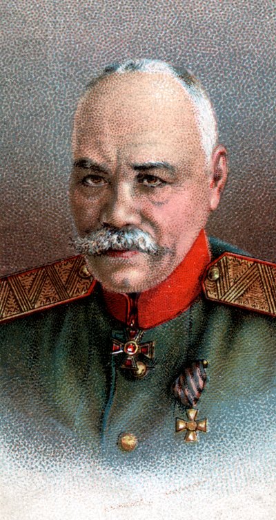 General Mikhail Vasilevich Alexeiev 1857-1918, russisk soldat, 1917 af Unbekannt