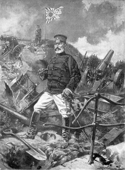 General Nogi, japansk kommandør, russisk-japansk krig, 1904-5 af Unbekannt