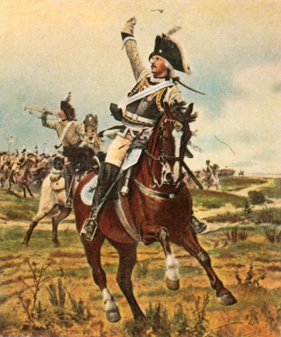 General Seydlitz giver signal om at rykke frem ved Rossbach, 5. november 1757, 1936. af Unbekannt