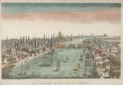 General View of London, 1700-tallet. af Unbekannt