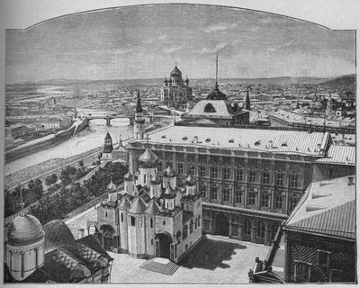 Generelt syn på byen Moskva, 1902 af Unbekannt