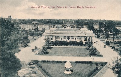 Generel udsigt over paladset i Kaiser Bagh, Lucknow, c1900 af Unbekannt