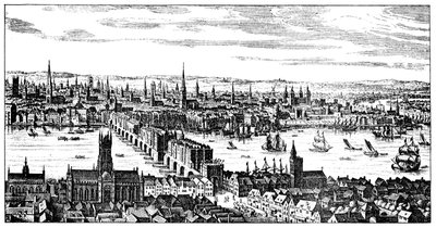 Oversigt over London, 1666, 1909 af Unbekannt
