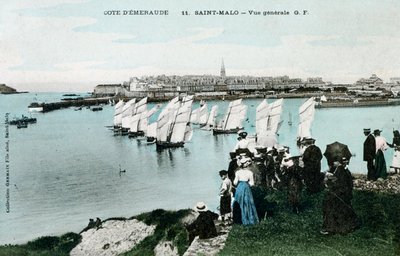 Generelt billede af Saint Malo, Bretagne, Frankrig, 20. århundrede af Unbekannt