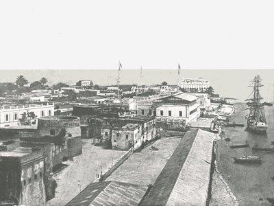 Generelt billede af hovedstaden Zanzibar, 1895. af Unbekannt