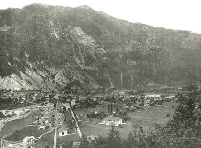 Generelt billede af byen Interlaken, Schweiz, 1895. af Unbekannt